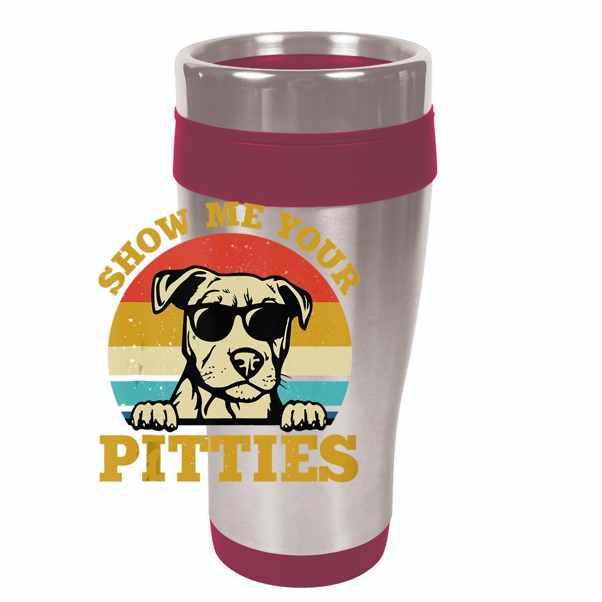 Show Me Your Pitties Funny Pitbull Dog Lovers 15oz Campfire Ceramic Mug