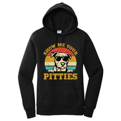 Show Me Your Pitties Funny Pitbull Dog Lovers Women's Pullover Hoodie