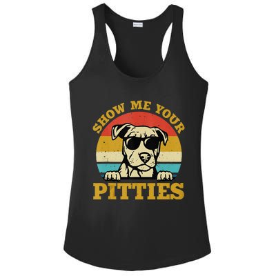 Show Me Your Pitties Funny Pitbull Dog Lovers Ladies PosiCharge Competitor Racerback Tank