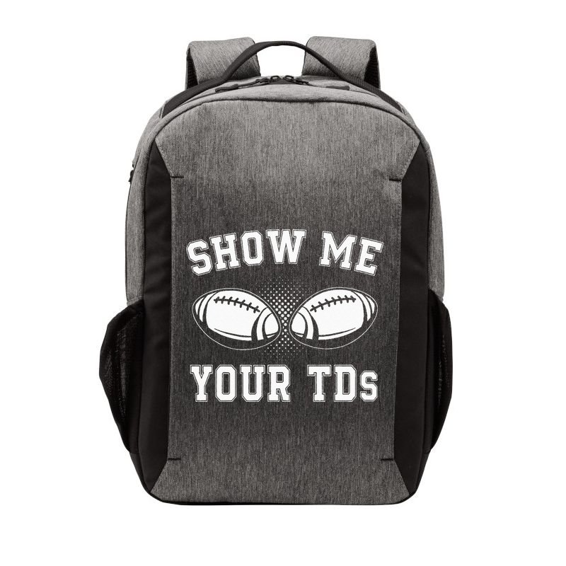 Show Me Your TDs Funny Fantasy Football Lover Vector Backpack
