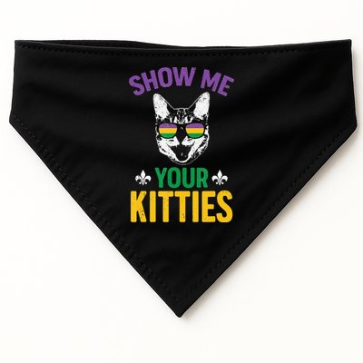 Show Me Your Kitties Funny Mardi Gras Carnival USA-Made Doggie Bandana