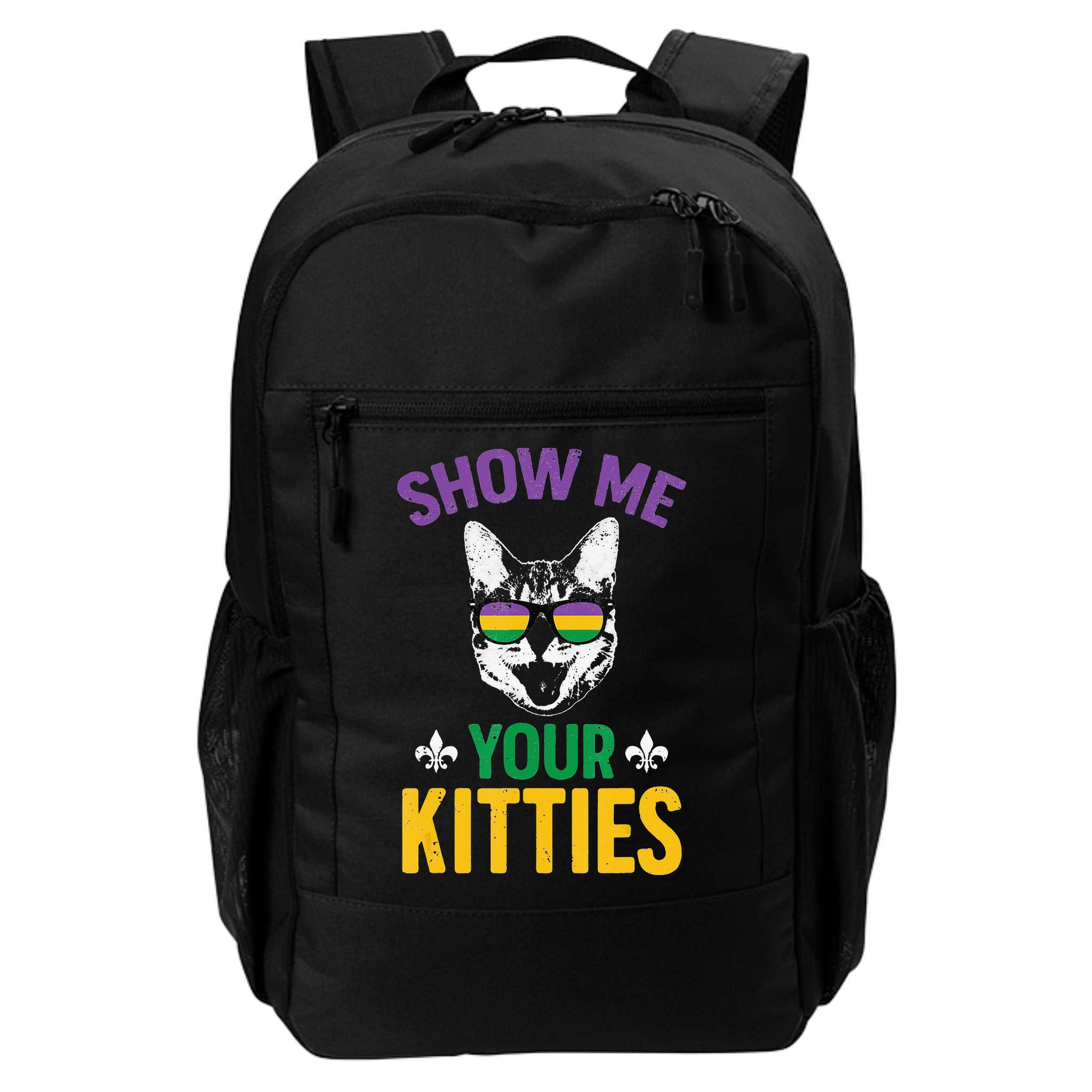 Show Me Your Kitties Funny Mardi Gras Carnival Backpack