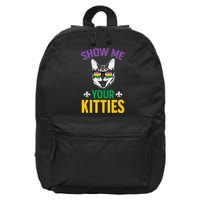 Show Me Your Kitties Funny Mardi Gras Carnival 16 in Basic Backpack