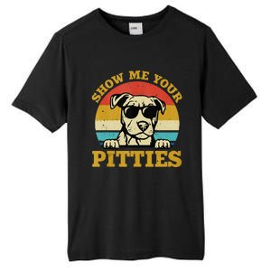 Show Me Your Pitties Funny Pitbull Dog Lovers Wo Tall Fusion ChromaSoft Performance T-Shirt