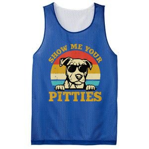 Show Me Your Pitties Funny Pitbull Dog Lovers Wo Mesh Reversible Basketball Jersey Tank