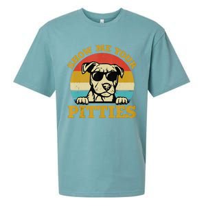 Show Me Your Pitties Funny Pitbull Dog Lovers Wo Sueded Cloud Jersey T-Shirt