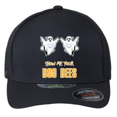 Show Me Your Boo Bees And Halloween Gift Flexfit Unipanel Trucker Cap