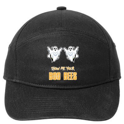 Show Me Your Boo Bees And Halloween Gift 7-Panel Snapback Hat