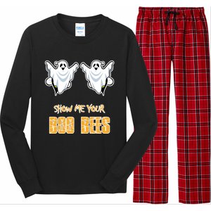 Show Me Your Boo Bees And Halloween Gift Long Sleeve Pajama Set