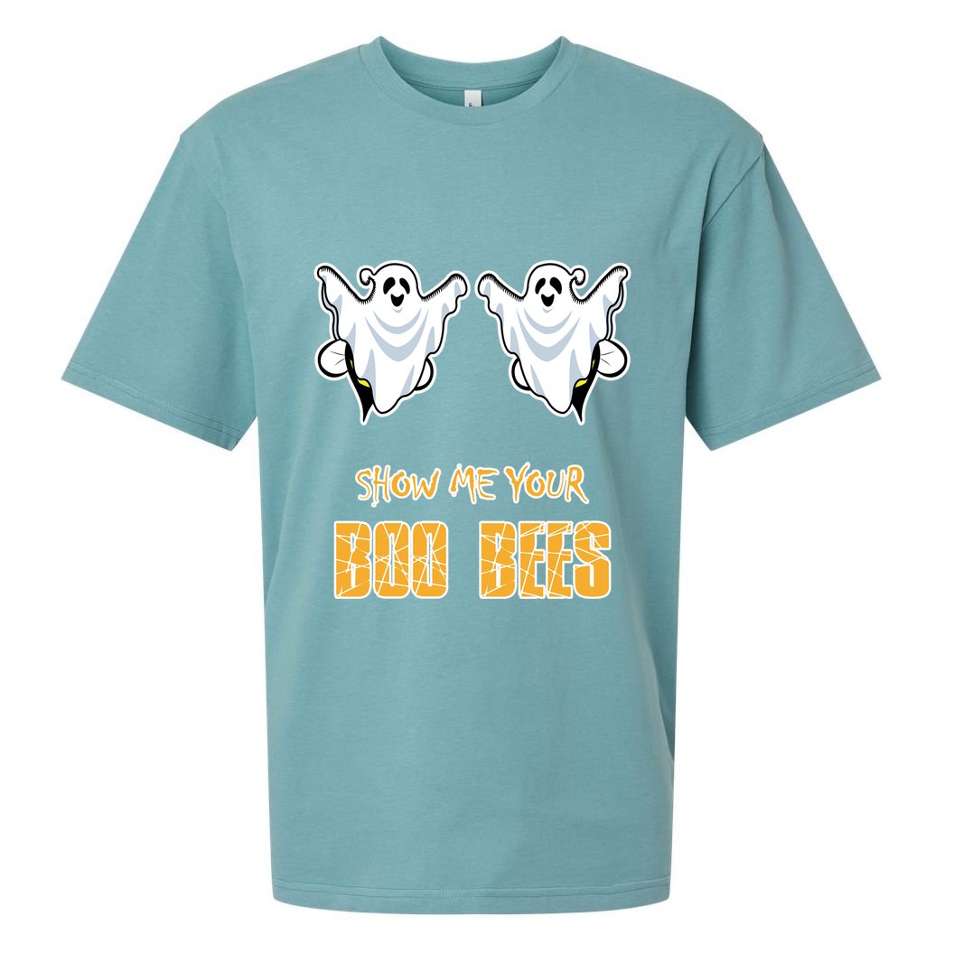 Show Me Your Boo Bees And Halloween Gift Sueded Cloud Jersey T-Shirt