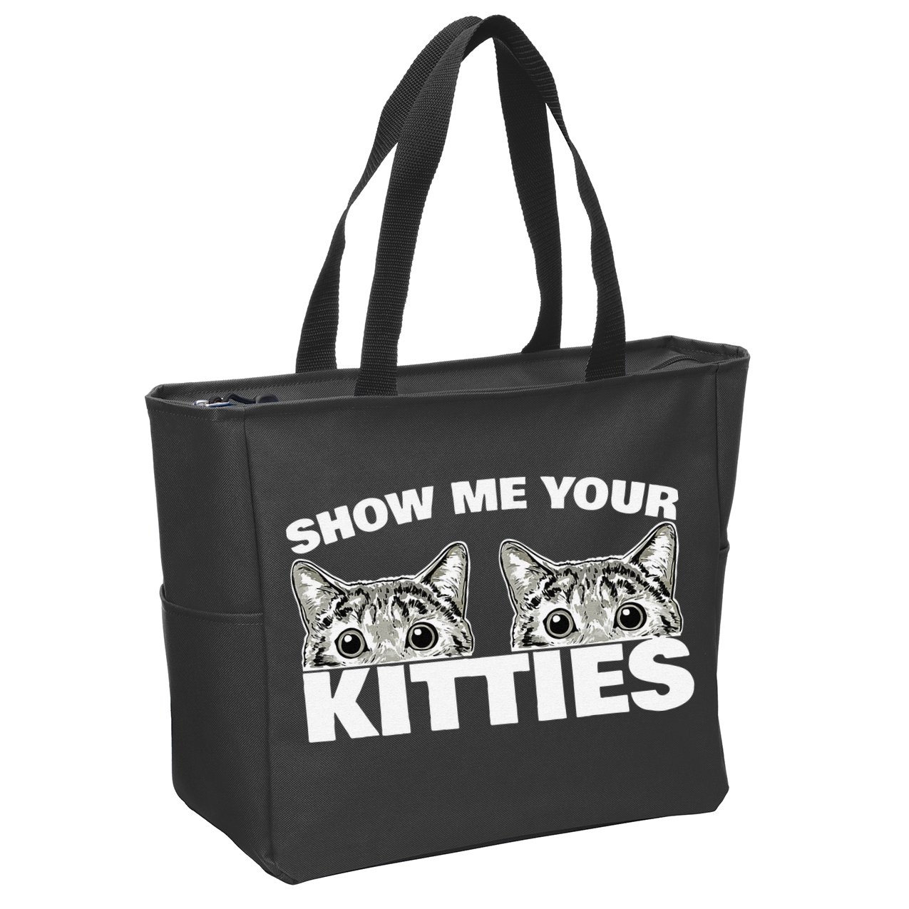 Show Me Your Kitties Cat Pun Show Me Your Kitties Zip Tote Bag