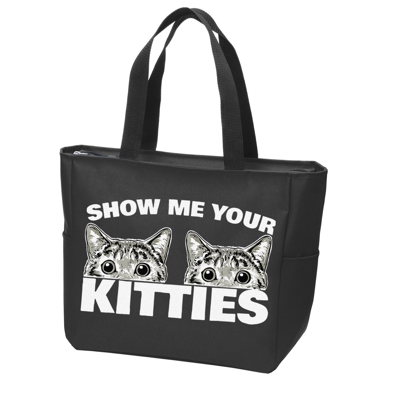 Show Me Your Kitties Cat Pun Show Me Your Kitties Zip Tote Bag