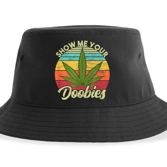 Show Me Your Doobies Marijuana Weed Cannabis Sustainable Bucket Hat