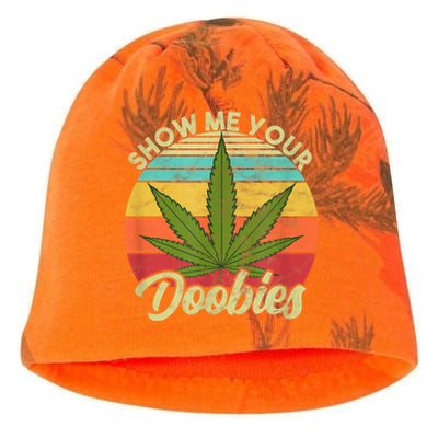 Show Me Your Doobies Marijuana Weed Cannabis Kati - Camo Knit Beanie