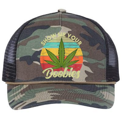 Show Me Your Doobies Marijuana Weed Cannabis Retro Rope Trucker Hat Cap