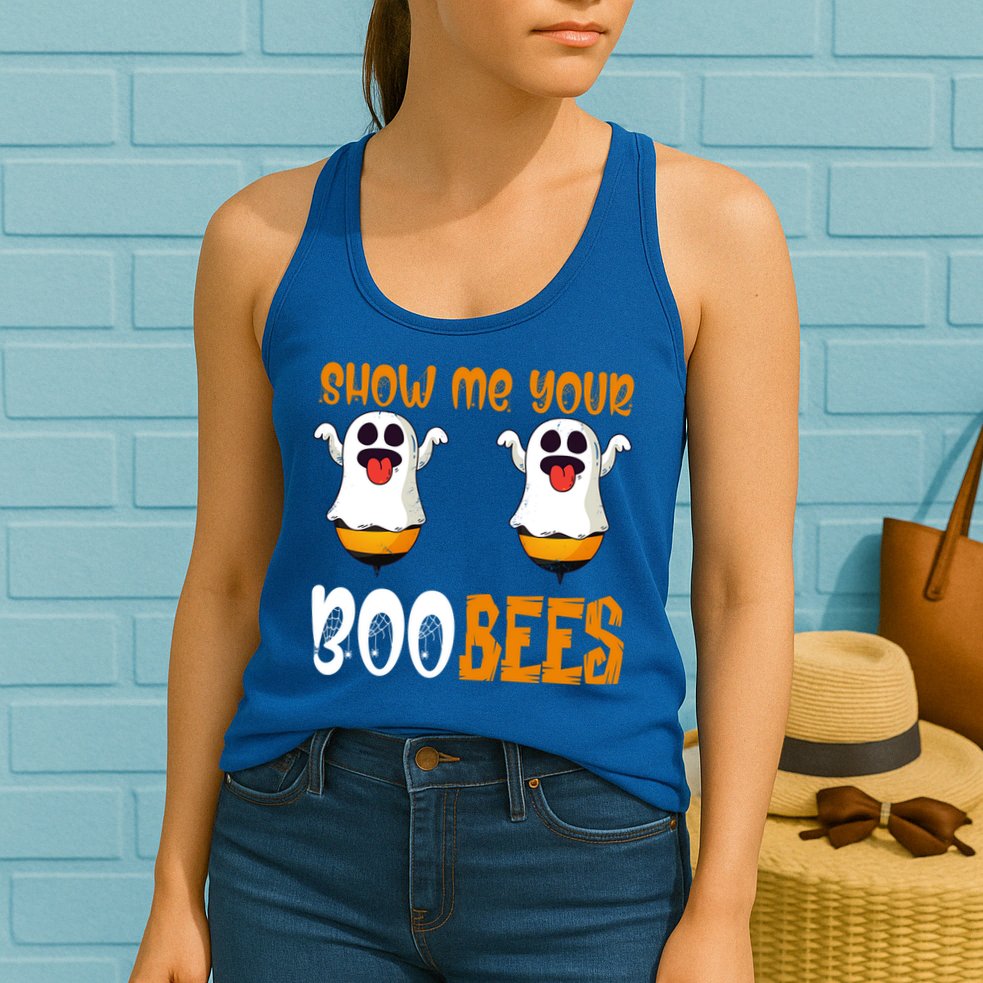 Show Me Your Boo Bees Matching Couples Halloween Costume Cute Gift Womens Tank Top