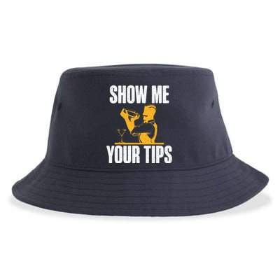 Show Me Your Tips Funny Bartender Sustainable Bucket Hat