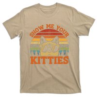 Show Me Your Kitties Funny Cat Lover Vintage Retro Sunset Gift T-Shirt