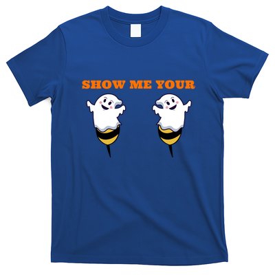 Show Me Your Boobs Boo Bees Halloween Costume Boobs Ghost Cute Gift T-Shirt