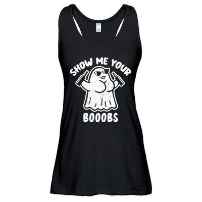 Show Me Your Booobs Funny Dumb Ghost Ladies Essential Flowy Tank