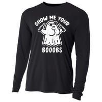 Show Me Your Booobs Funny Dumb Ghost Cooling Performance Long Sleeve Crew