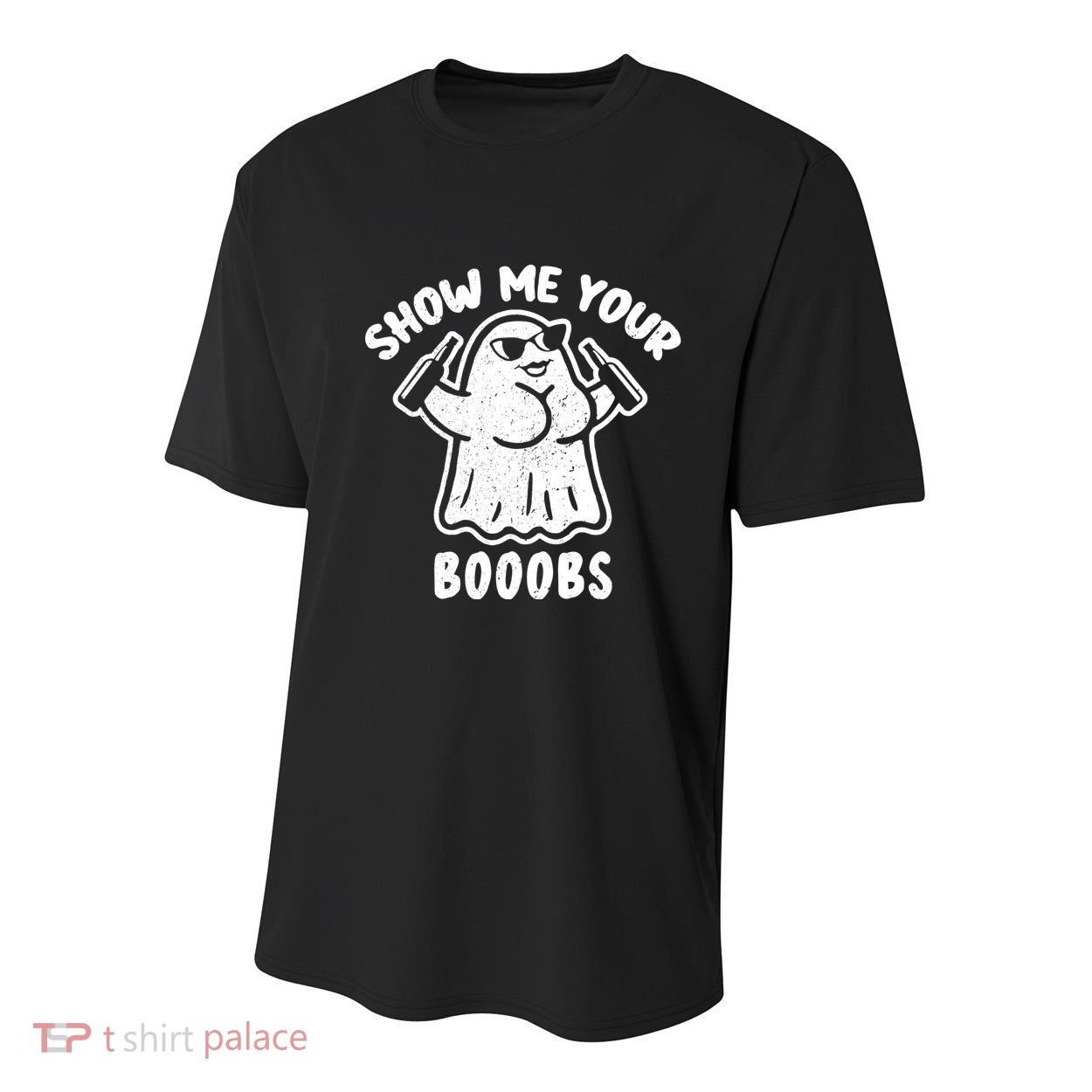 Show Me Your Booobs Funny Dumb Ghost Youth Performance Sprint T-Shirt