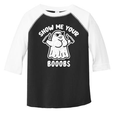 Show Me Your Booobs Funny Dumb Ghost Toddler Fine Jersey T-Shirt