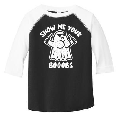 Show Me Your Booobs Funny Dumb Ghost Toddler Fine Jersey T-Shirt