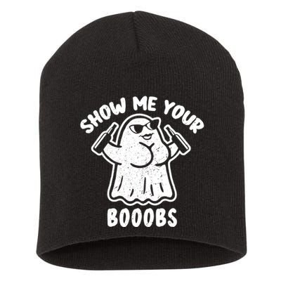 Show Me Your Booobs Funny Dumb Ghost Short Acrylic Beanie