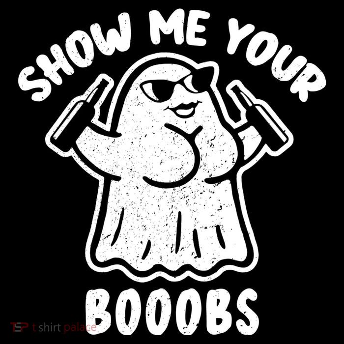 Show Me Your Booobs Funny Dumb Ghost Zip Tote Bag