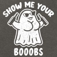 Show Me Your Booobs Funny Dumb Ghost Cotton Canvas Backpack