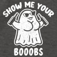Show Me Your Booobs Funny Dumb Ghost Vector Backpack
