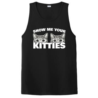 Show Me Your Kitties cat pun Show Me Your Kitties PosiCharge Competitor Tank