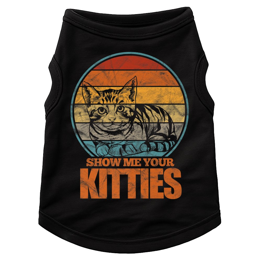 Show Me Your Kitties Funny Cat Lover Premium Doggie Tank