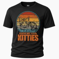 Show Me Your Kitties Funny Cat Lover Premium Cooling Performance Crew T-Shirt