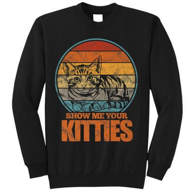 Show Me Your Kitties Funny Cat Lover Premium Sweatshirt