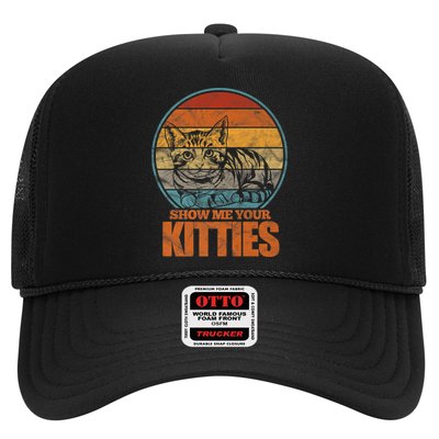Show Me Your Kitties Funny Cat Lover Premium Trucker Hat