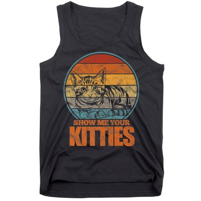 Show Me Your Kitties Funny Cat Lover Premium Tank Top