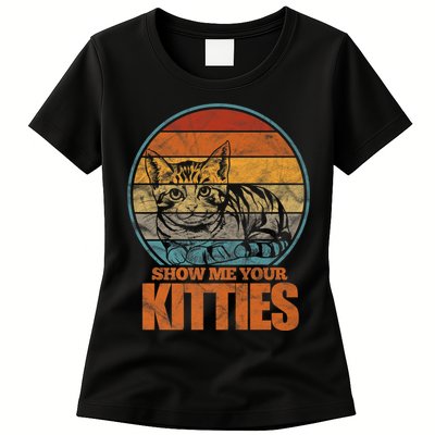 Show Me Your Kitties Funny Cat Lover Premium Womens T-Shirt