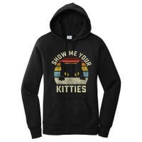 Show Me Your Kitties Vintage Retro Style Cat Mom Dad Lover Women's Pullover Hoodie