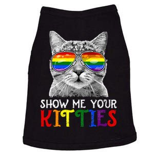 Show Me Your Kitties Proud Ally Cat Lover Lgbt G.A.Y Pride Doggie Tank