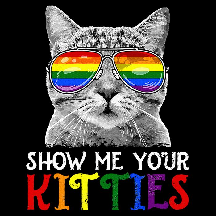 Show Me Your Kitties Proud Ally Cat Lover Lgbt G.A.Y Pride Cooling Performance Crew T-Shirt