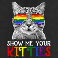 Show Me Your Kitties Proud Ally Cat Lover Lgbt G.A.Y Pride Golf Towel
