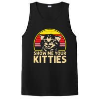 Show Me Your Kitties Cat Lover Retro Vintage Sunset PosiCharge Competitor Tank