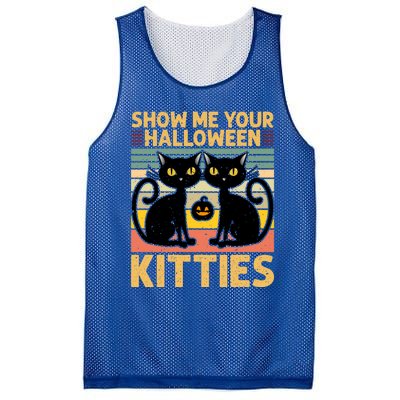 Show Me Your Halloween Kitties Halloween Black Cat Meme Cool Gift Mesh Reversible Basketball Jersey Tank