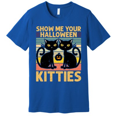 Show Me Your Halloween Kitties Halloween Black Cat Meme Cool Gift Premium T-Shirt