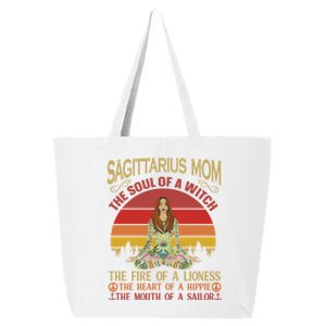 Sagittarius Mom Zodiac Star Sign Zen Meditation Yoga Retro Gift 25L Jumbo Tote