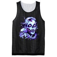 Scary Mermaid Zombie Creepy Adult Halloween Mermaid Art Mesh Reversible Basketball Jersey Tank