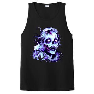 Scary Mermaid Zombie Creepy Adult Halloween Mermaid Art PosiCharge Competitor Tank