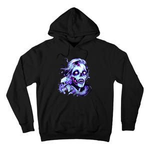 Scary Mermaid Zombie Creepy Adult Halloween Mermaid Art Tall Hoodie